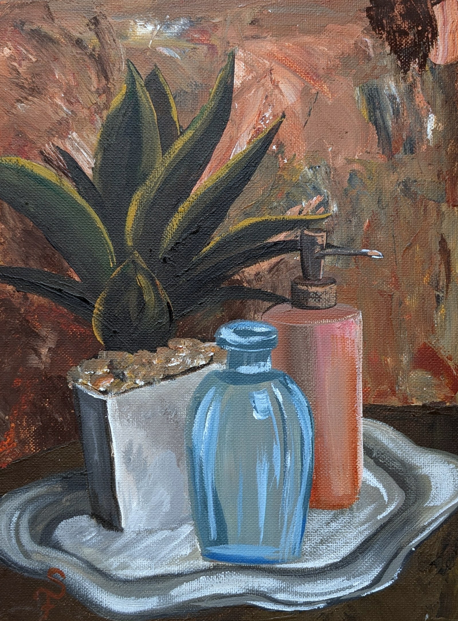 Acrylic on canvas: African Agave, Drakensberg, South Africa