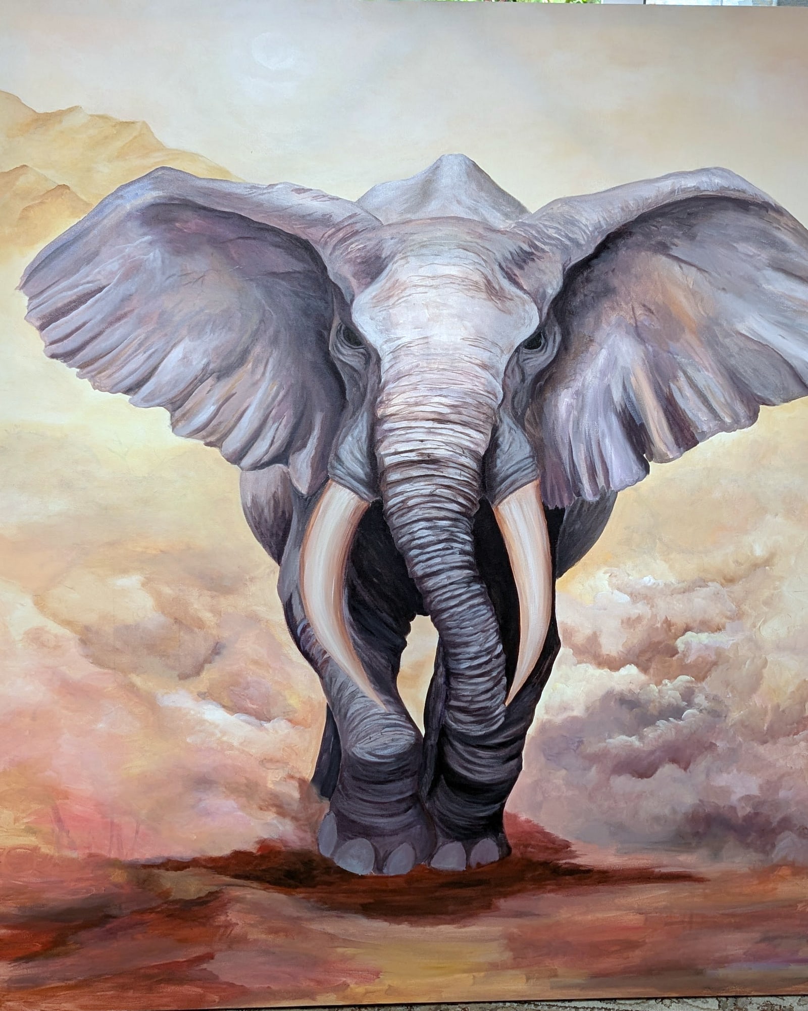 Acrylic on canvas: The Elephant in the Room, Kruger National Park, South Africa