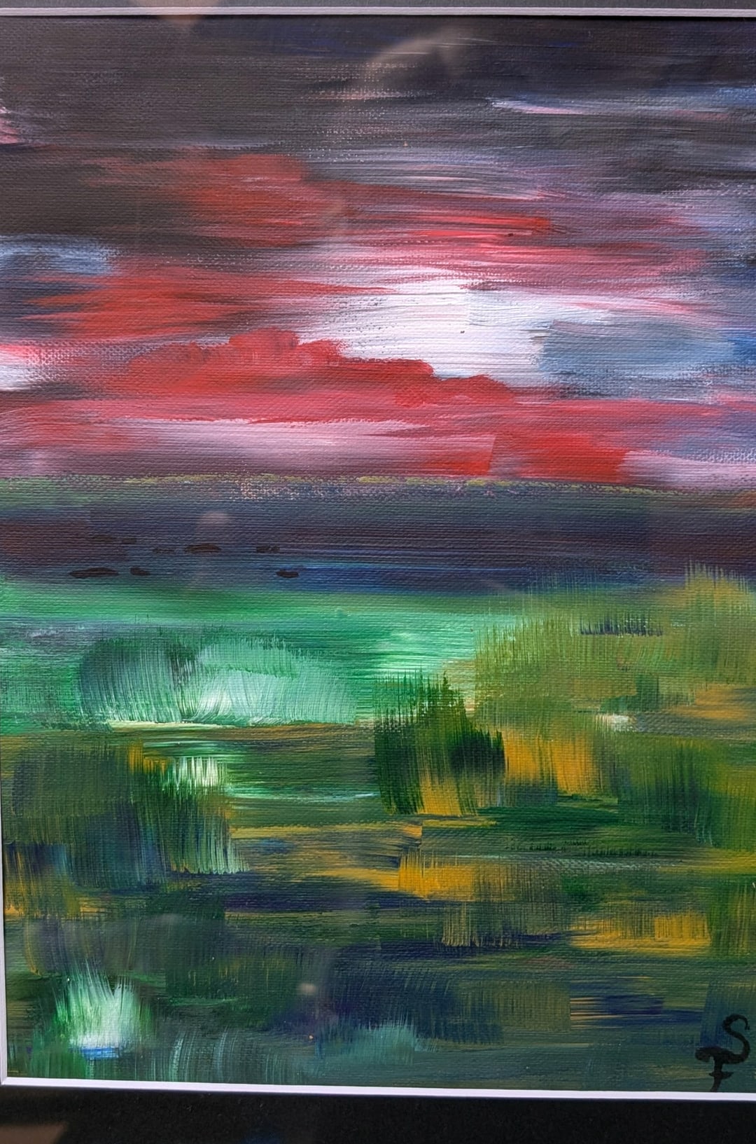 Acrylic on Canvas: Hippos in the Twilight